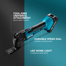 21V Cordless Oscillating Multi-Tool, Variable Speed, With Lithium-Ion Battery & Charger