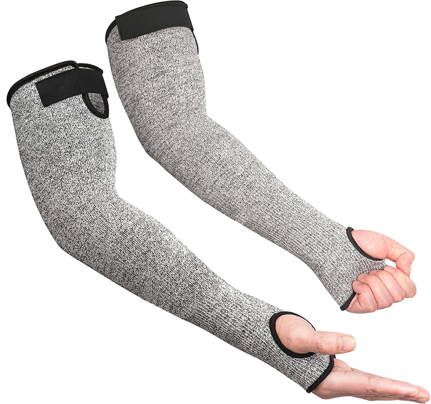 Kevlar Sleeves for Arm Protection, Prevent Cuts and Bruises, Cut Resistant with Thumb Hole