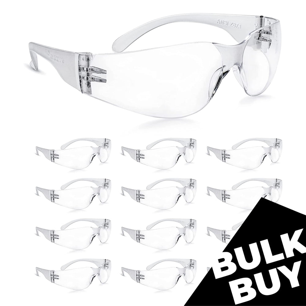 [Bulk Buy] 240 Count Workwear Safety Glasses, Lightweight for Day-long Wearing