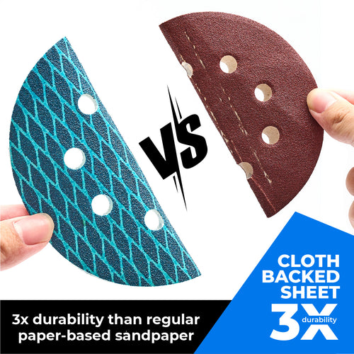 Diamond Shape 5 Inch & 6 Inch 8 Hole Dust-Free Sanding Disc Hook and Loop Pads