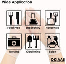 OKIAAS 100 Count Clear Vinyl Disposable Gloves, 3 mil, Latex Free,
