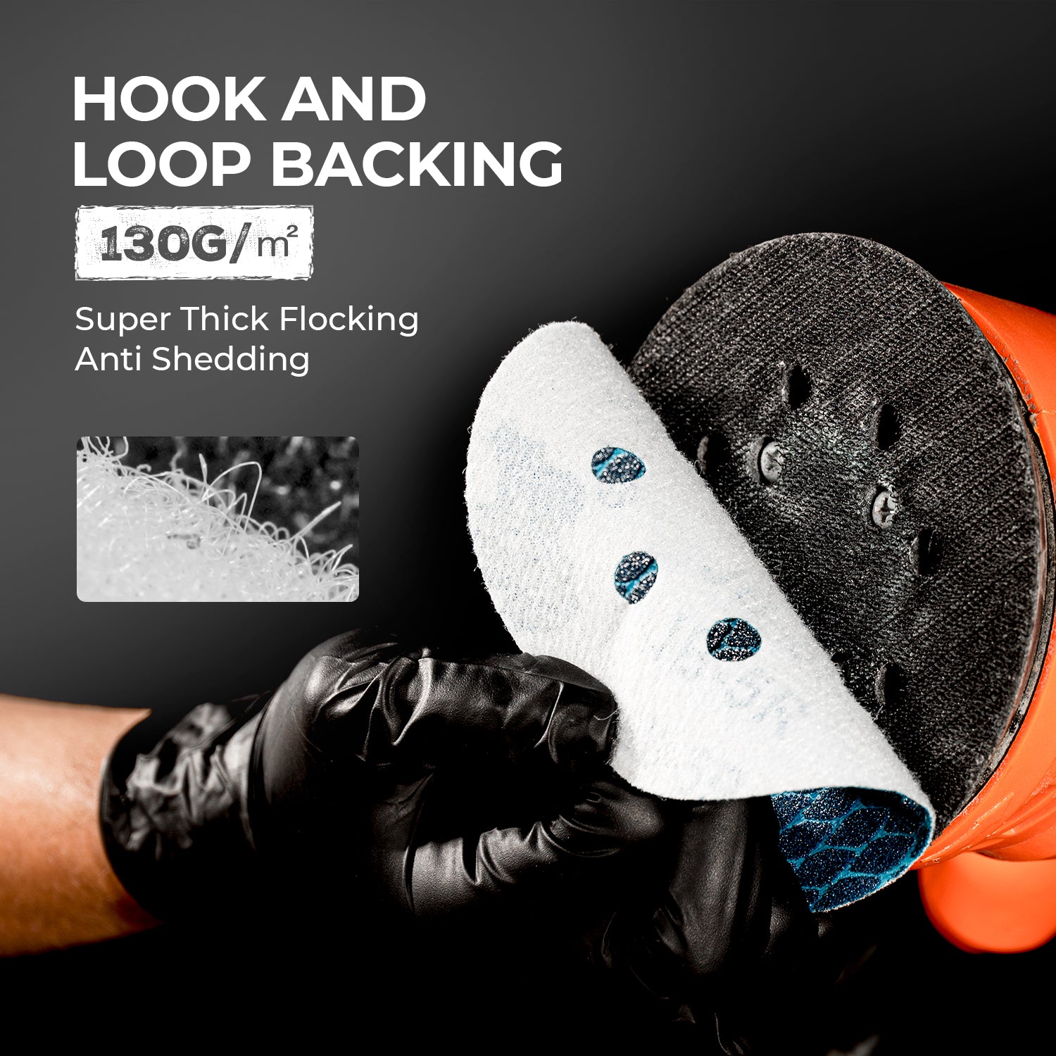 Diamond Shape 5 Inch & 6 Inch 8 Hole Dust-Free Sanding Disc Hook and Loop Pads