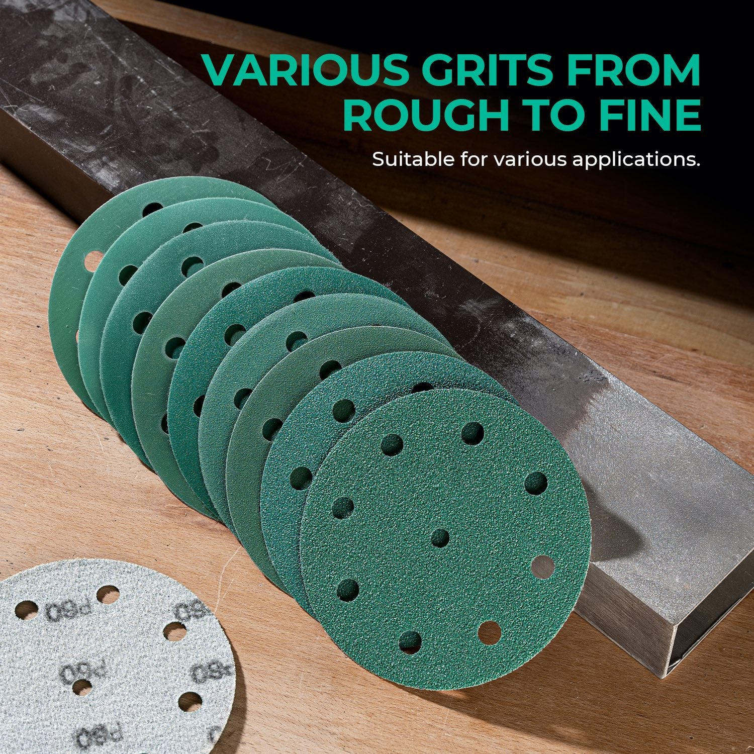 5 Inch Sanding Disc Hook and Loop Pads, Designed For Festool Sanders, 50-Pack