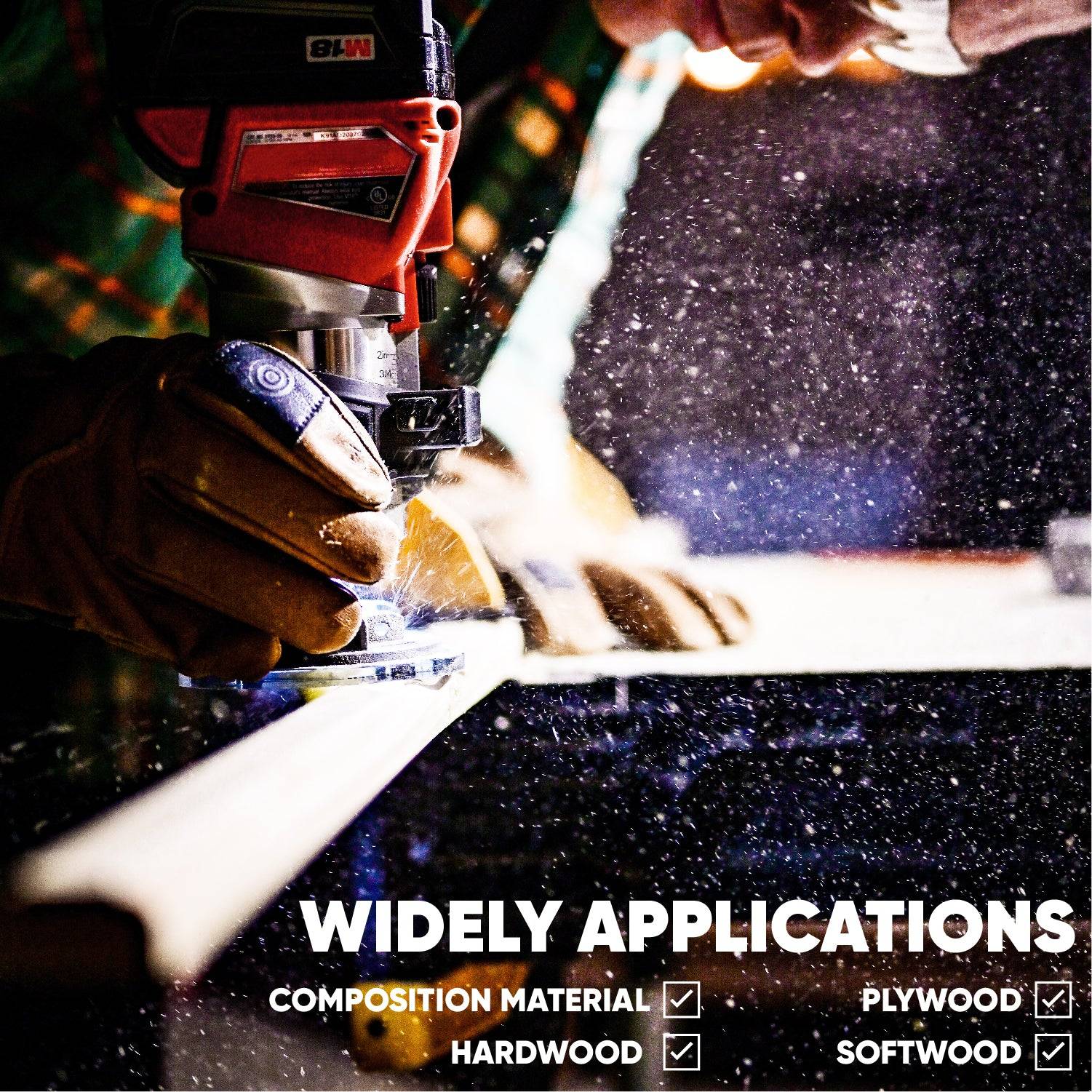 AugTouf Router Bit Set 1/4" Shank Round Router Bit, Cutting Dia Single Straight Flute Carbide for Woodworking Carpentry