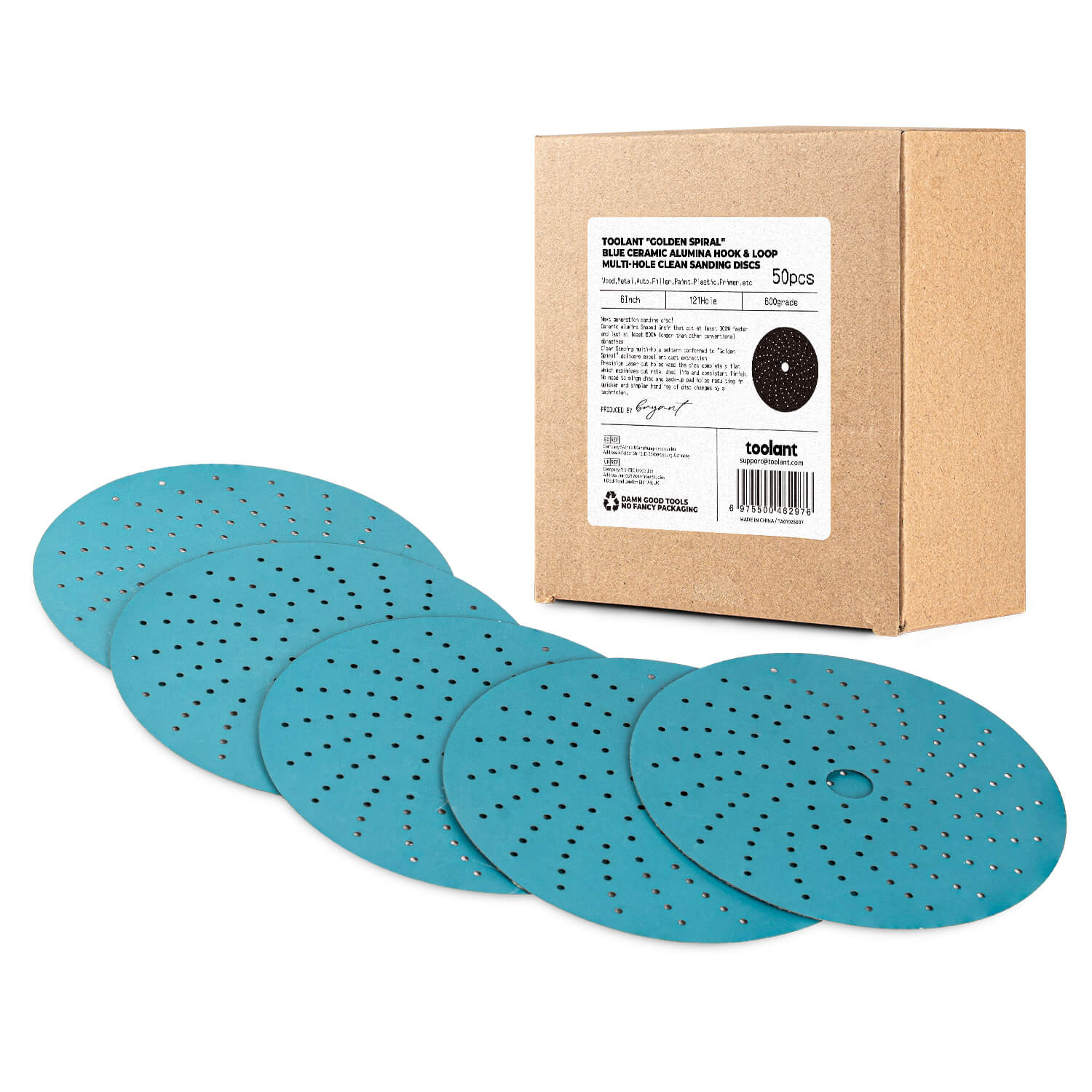 600 grit MULTI-AIR VORTEX Dust-Free 6Inch Sanding Disc Hook and Loop Pads