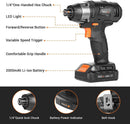 TACKLIFE 20V MAX Cordless Impact Driver,60 Pcs Accessories, 1/4" All-Metal Hex Chuck