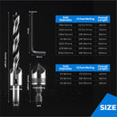 Drill Diameter and chamfering of High Carbon Steel Countersink Drill Bits Set, Double Flutes, for Woodworking