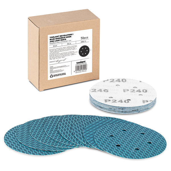 Diamond Shape 5 Inch & 6 Inch 8 Hole Dust-Free Sanding Disc Hook and Loop Pads