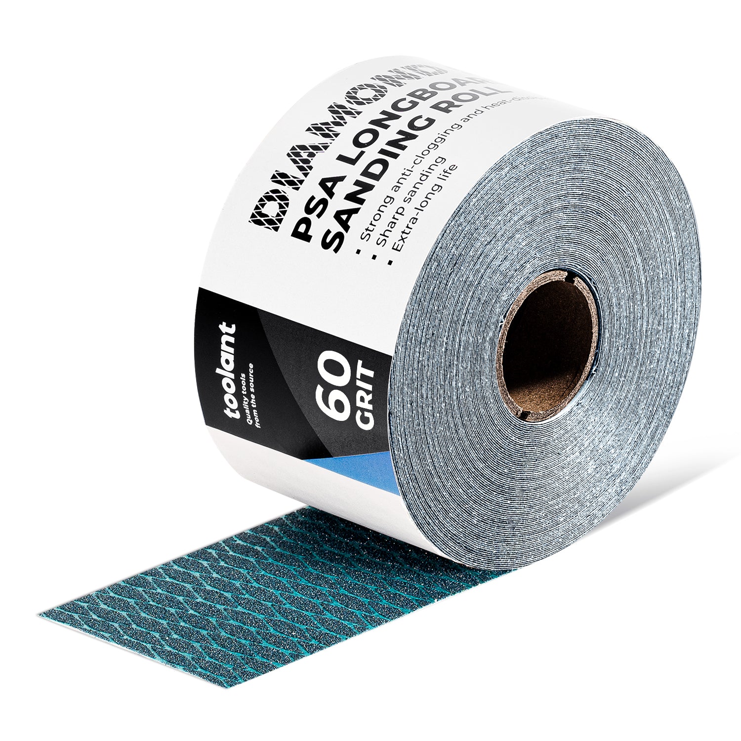 Diamond Shape Sandpaper Roll, 10 Yard Longboard Self Adhesive Sanding Blocks