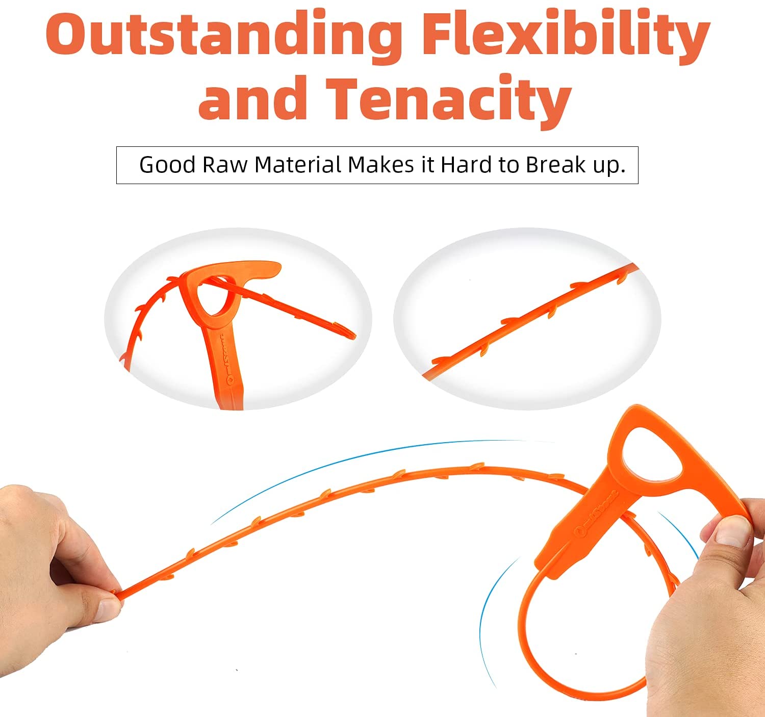 OmiStout 4 Pack 21 inch Snake Drain Clog Remover, for Tubs, Sinks, Toilets and Vanities