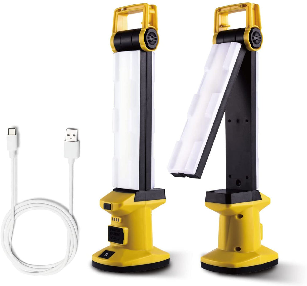 OmiBrite LED Rechargeable Magnetic Work Light with Two COB Panels Max 1700lm