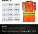 amoolo Mesh High Visibility Reflective Safety Vest with Pockets, Meets ANSI/ISEA Standards