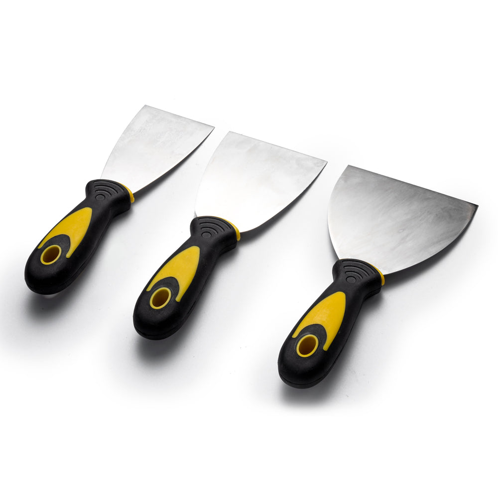 Stainless Steel Putty Knife Set, 3 Pcs, Good for Drywall Spackle, Tapi