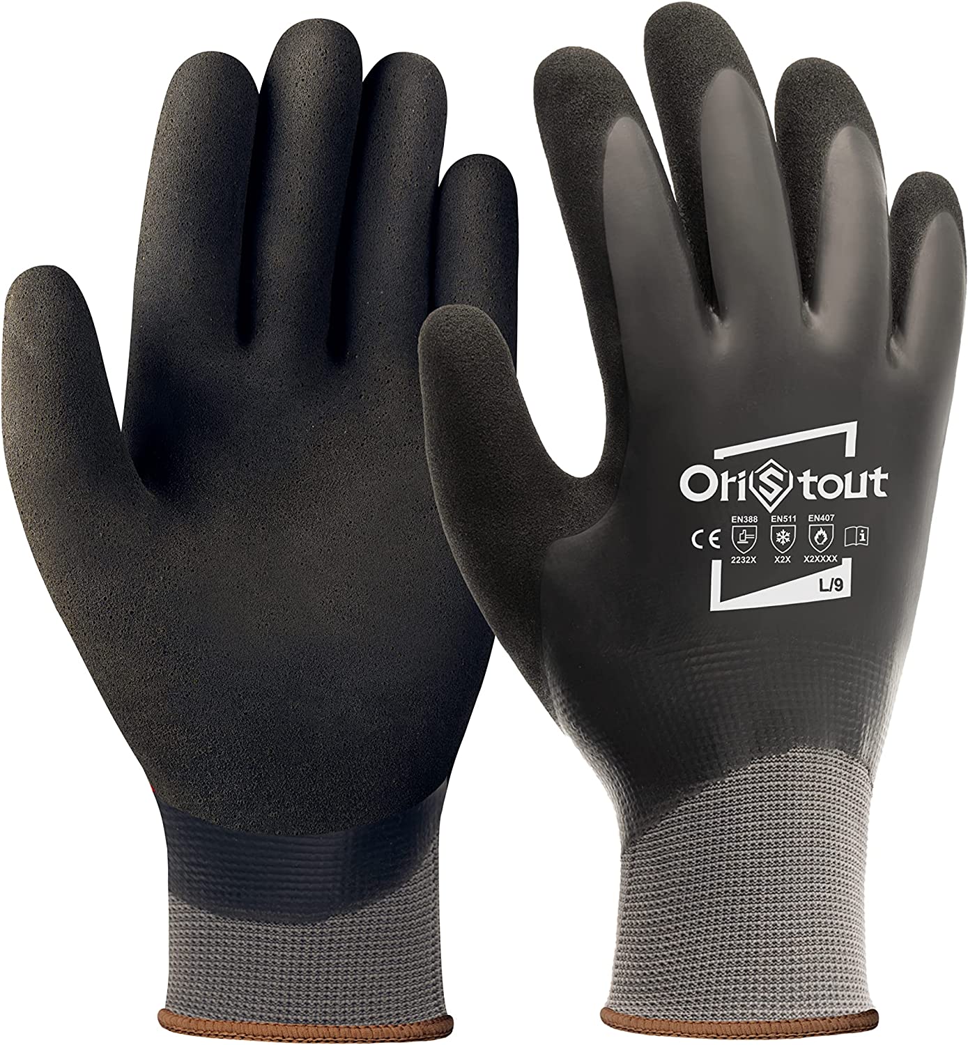 OriStout Waterproof Winter Work Gloves for Men and Women, Touchscreen, Freezer Gloves, Thermal Insulated, for Cold Weather