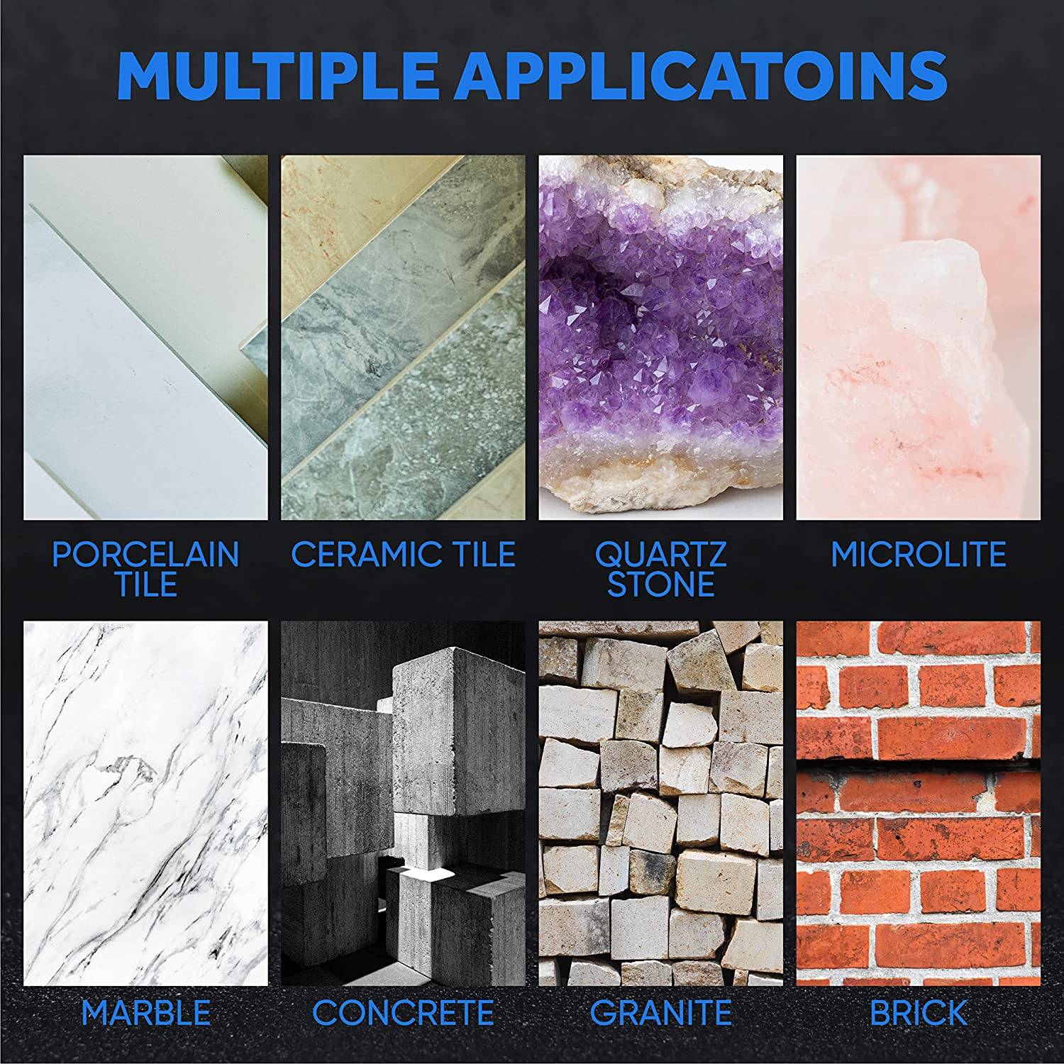 amoolo Dry Diamond Drill Bits with Quick Change Hex Shank for Glass Granite Porcelain Tile Ceramic Marble