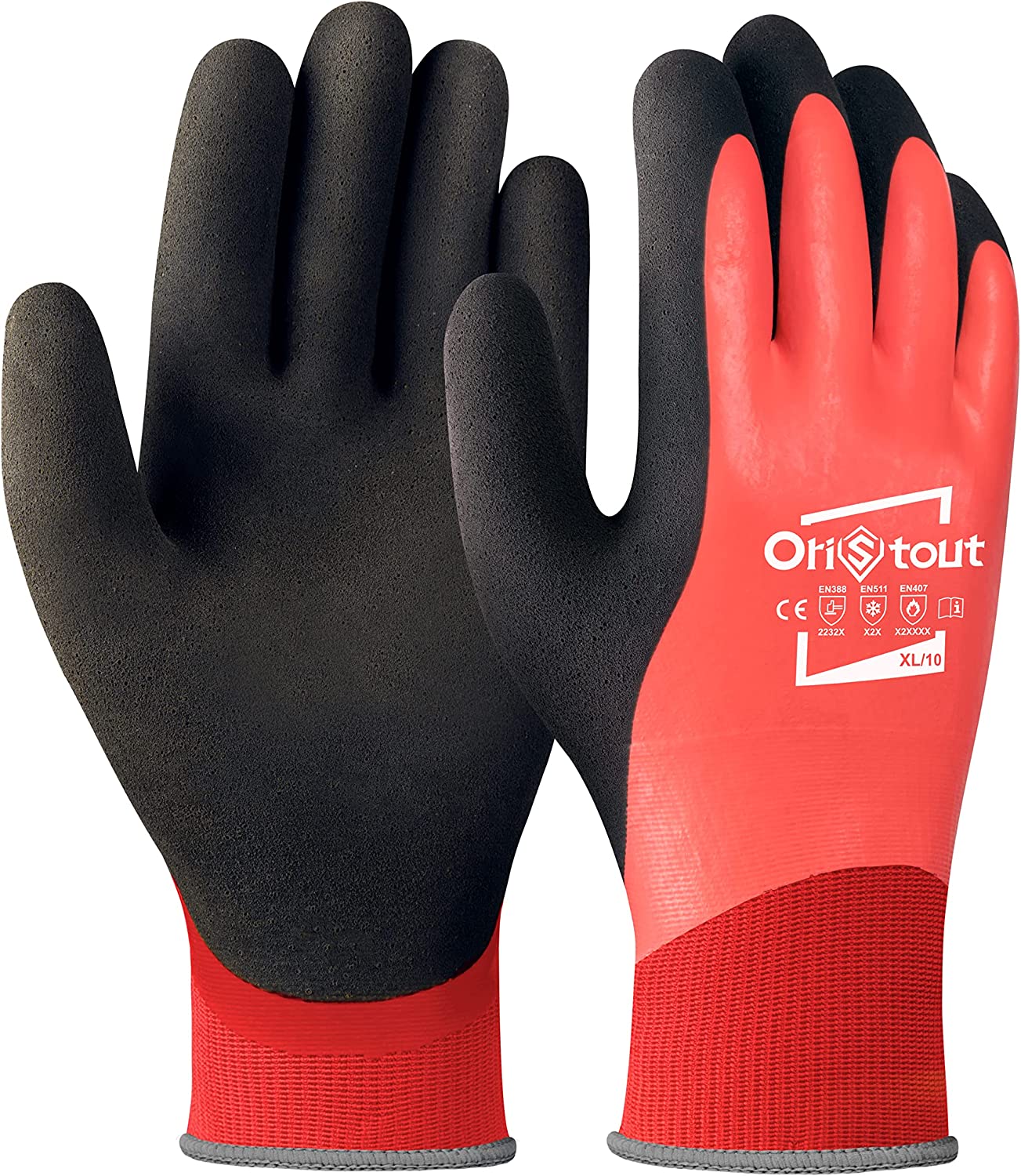 OriStout Waterproof Winter Work Gloves for Men and Women, Touchscreen, Freezer Gloves, Thermal Insulated, for Cold Weather