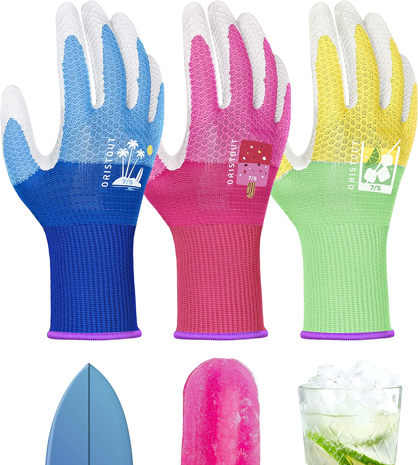 3/12 Pairs Value Pack Gardening Gloves, Lightweight & Waterproof for Day-long Wearing