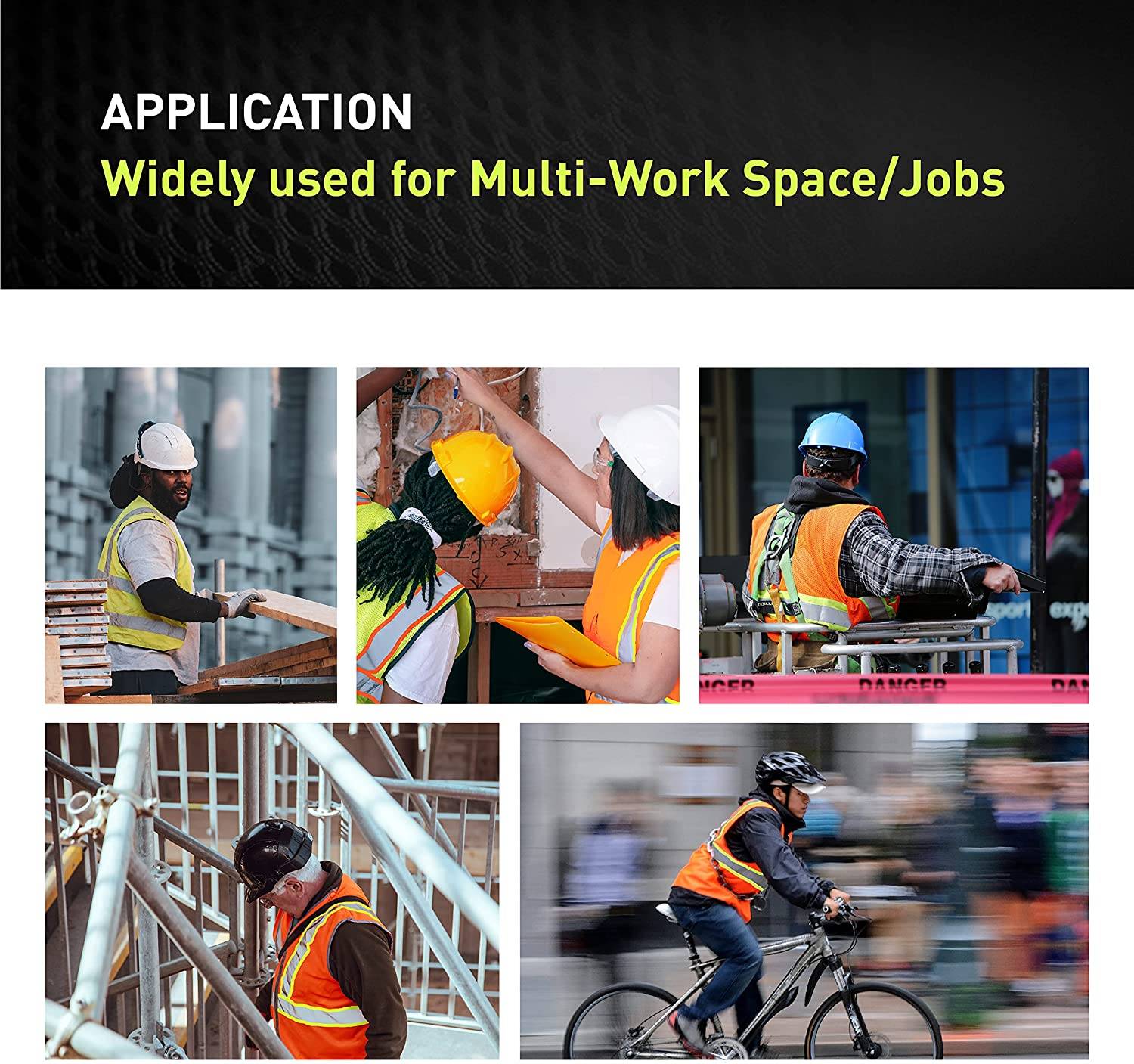 amoolo Mesh High Visibility Reflective Safety Vest with Pockets, Meets ANSI/ISEA Standards