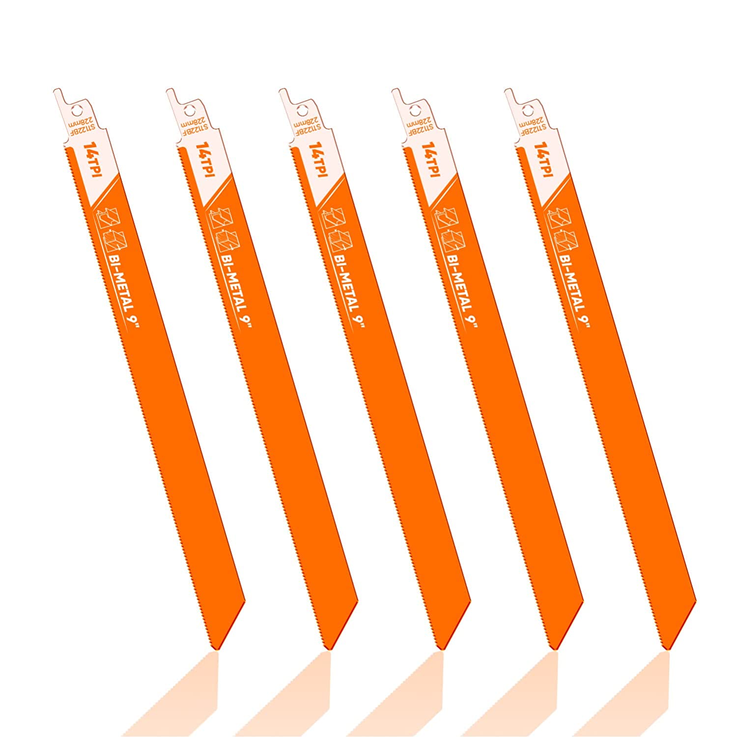 Reciprocating Saw Blades Set for Wood and Metal Cutting