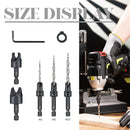 Countersink Drill Bits Set 3pcs with Wood Plug Cutters 3pcs