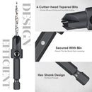 Countersink Drill Bits Set 3pcs with Wood Plug Cutters 3pcs