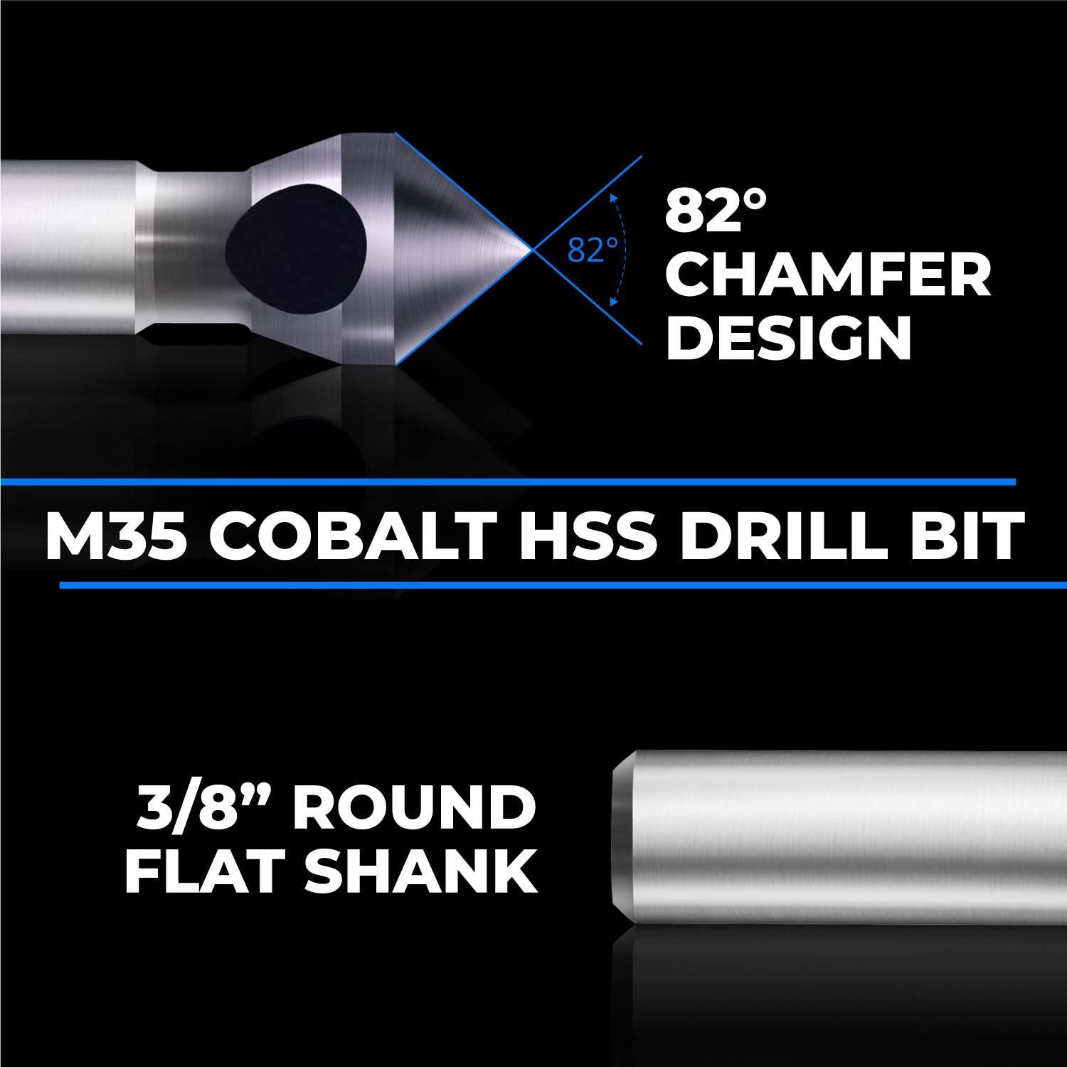 M35 High-speed Steel Cobalt Countersink Bit with TiAlN Coating for Hard Metal