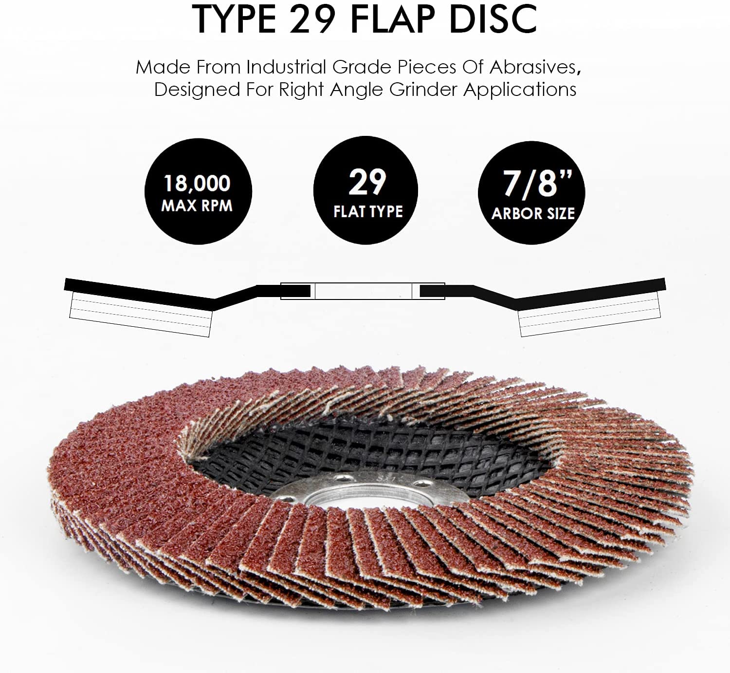 amoolo Flap Disc, High Density Abrasive Grinding Wheels, for Metal