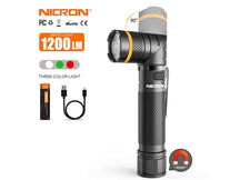 NICRON B70/B70+ Rechargeable Tactical Twist Flashlight, High Lumens, Camping Gear
