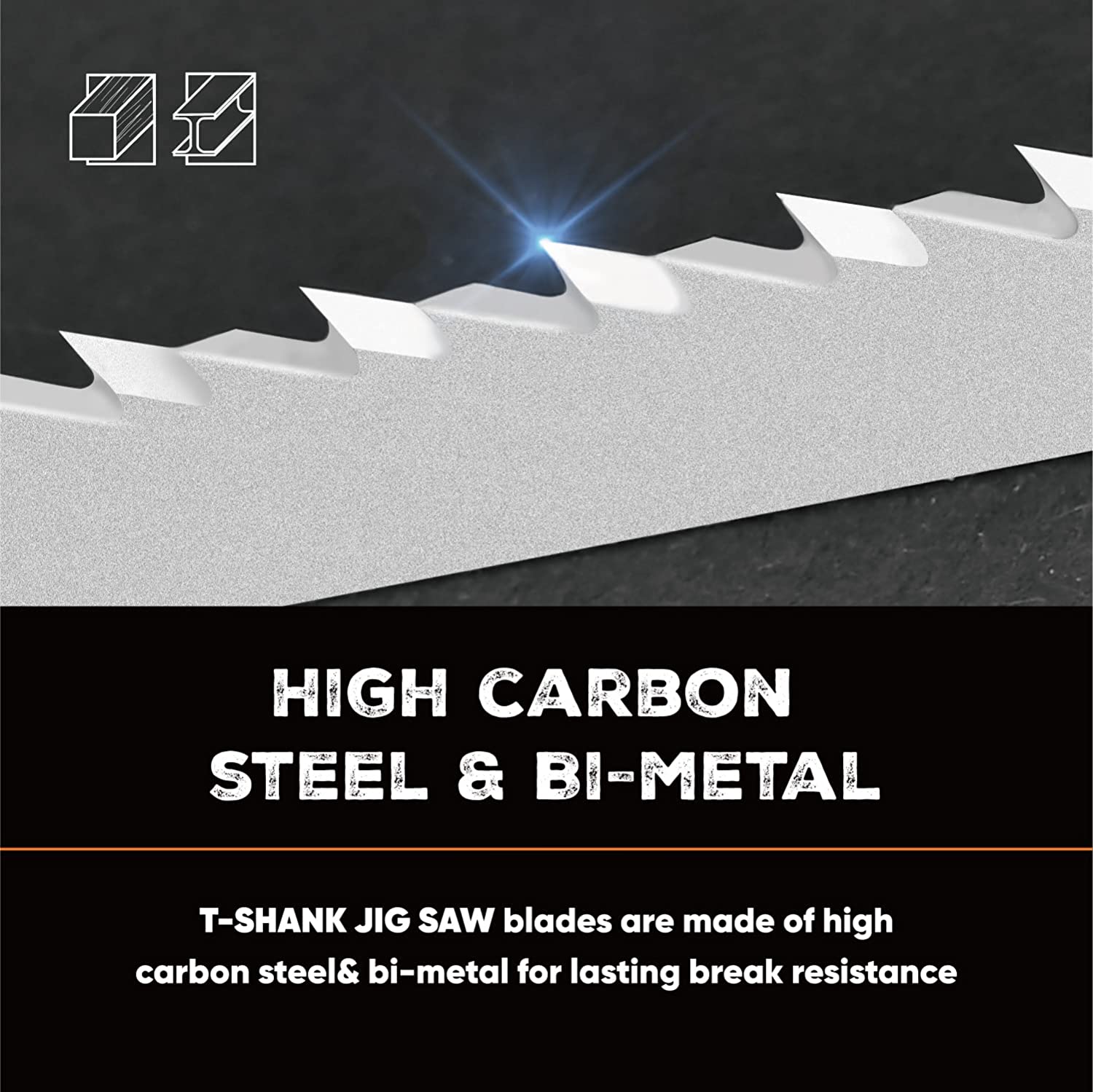 Augtouf T-Shank Jigsaw Blades for Wood Metal Multi-purpose