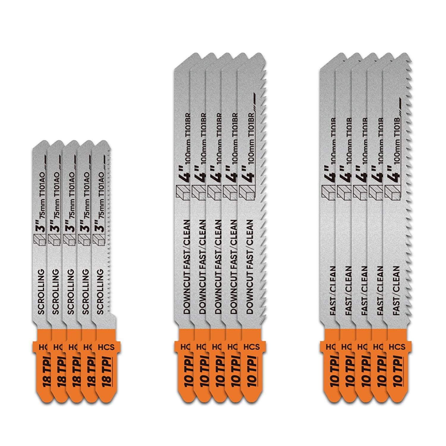 Augtouf T-Shank Jigsaw Blades for Wood Metal Multi-purpose