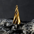 1/4" Titanium Coated Four Spiral Step Drill Bits for Metal, Wood, Plastic