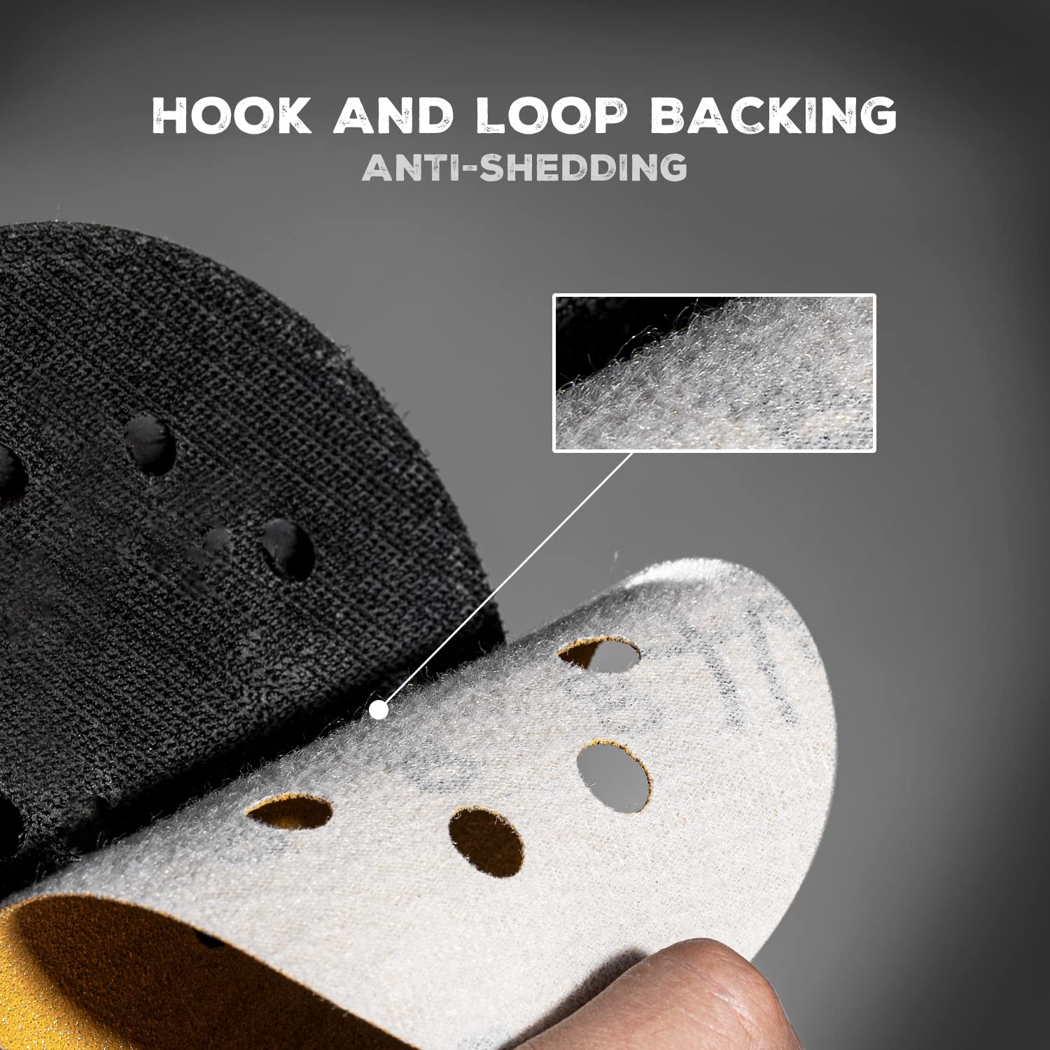 5 inch 8 Hole Sanding Discs Hook and Loop, 60-800 Grit, for Wood and Metal Sanding