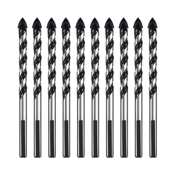 5-Piece Carbide Serrated Masonry Drill Bit Set - 1/4\" To 1/2\" For Concrete, Tile, Brick & More