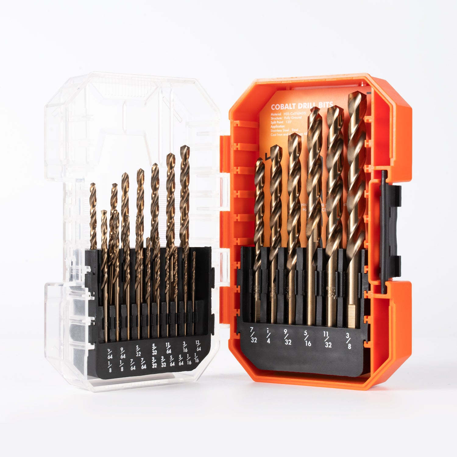 Cobalt Drill Bit Set, M35 High Speed Steel Metal Drill Bits_AT1902-23pcs