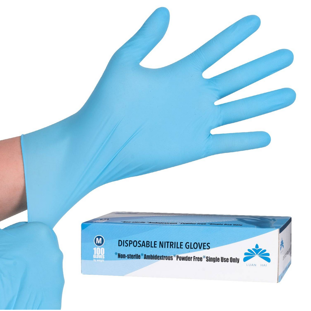 400 Count Disposable Nitrile Gloves, 3 mil, Latex-Free and Powder-Free, Fully Textured