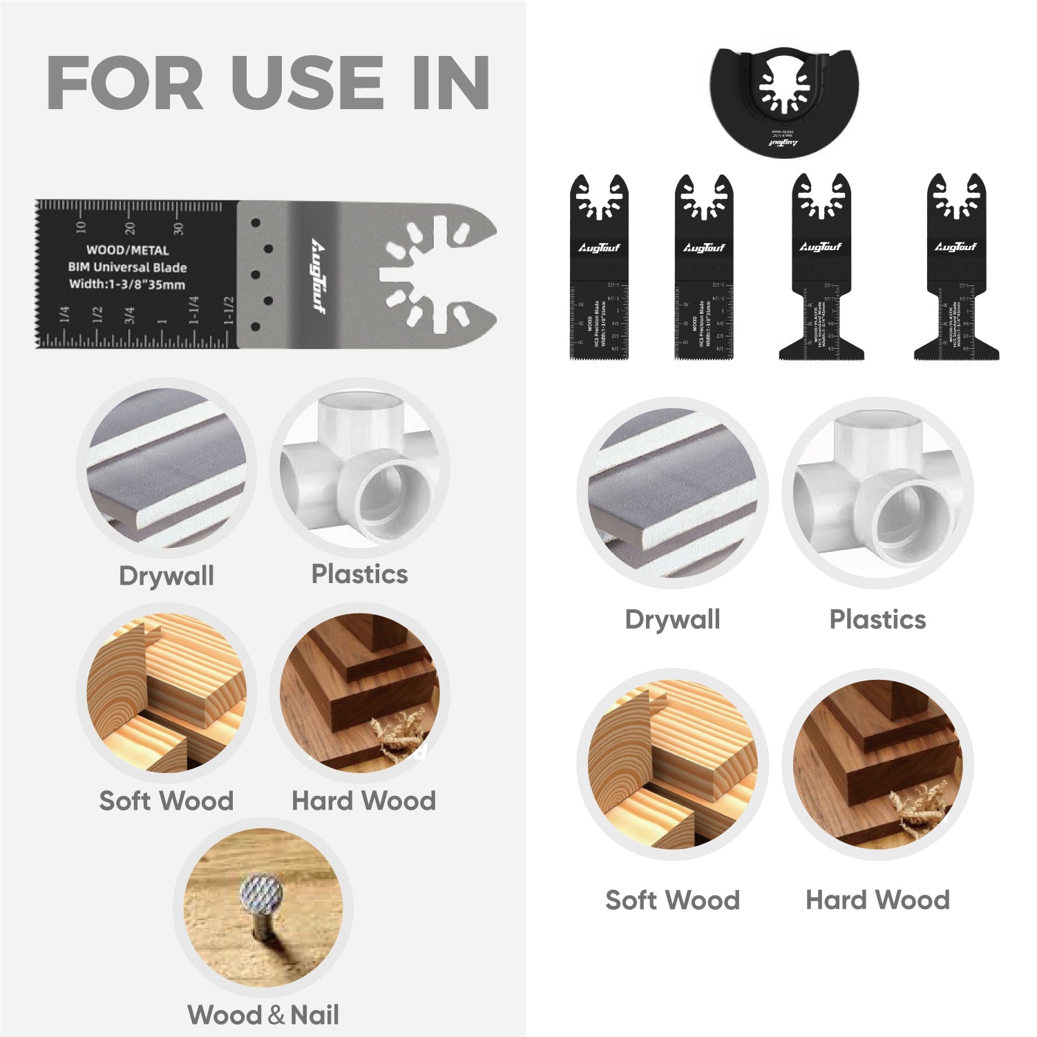 Oscillating Tool Blades, Advanced Cutting Set_Compatible Material