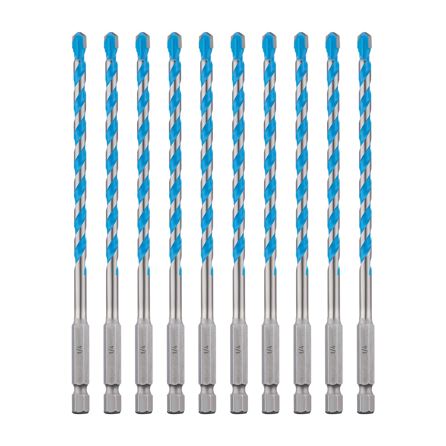 Carbide Tipped Masonry Hammer Drill Bit Sets with Shockproof Hex Shank