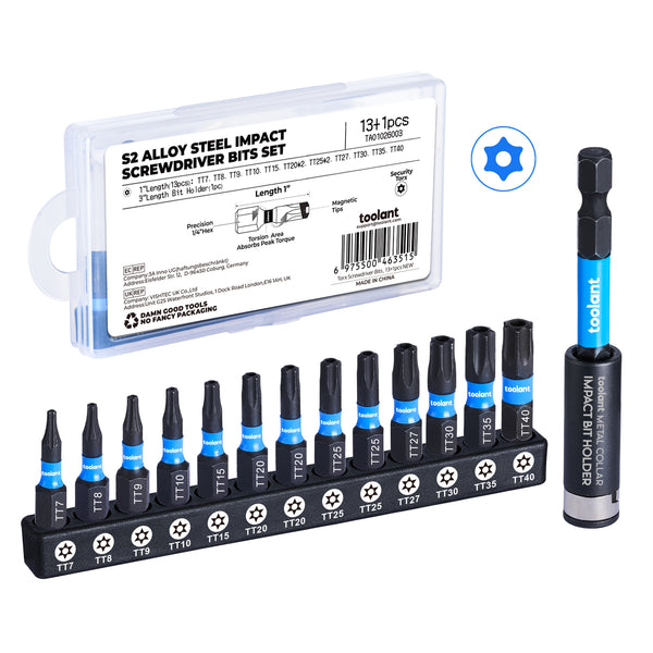 [Classic] Impact Driver Bit Set, Torx T10/T15/T20/T25/T30