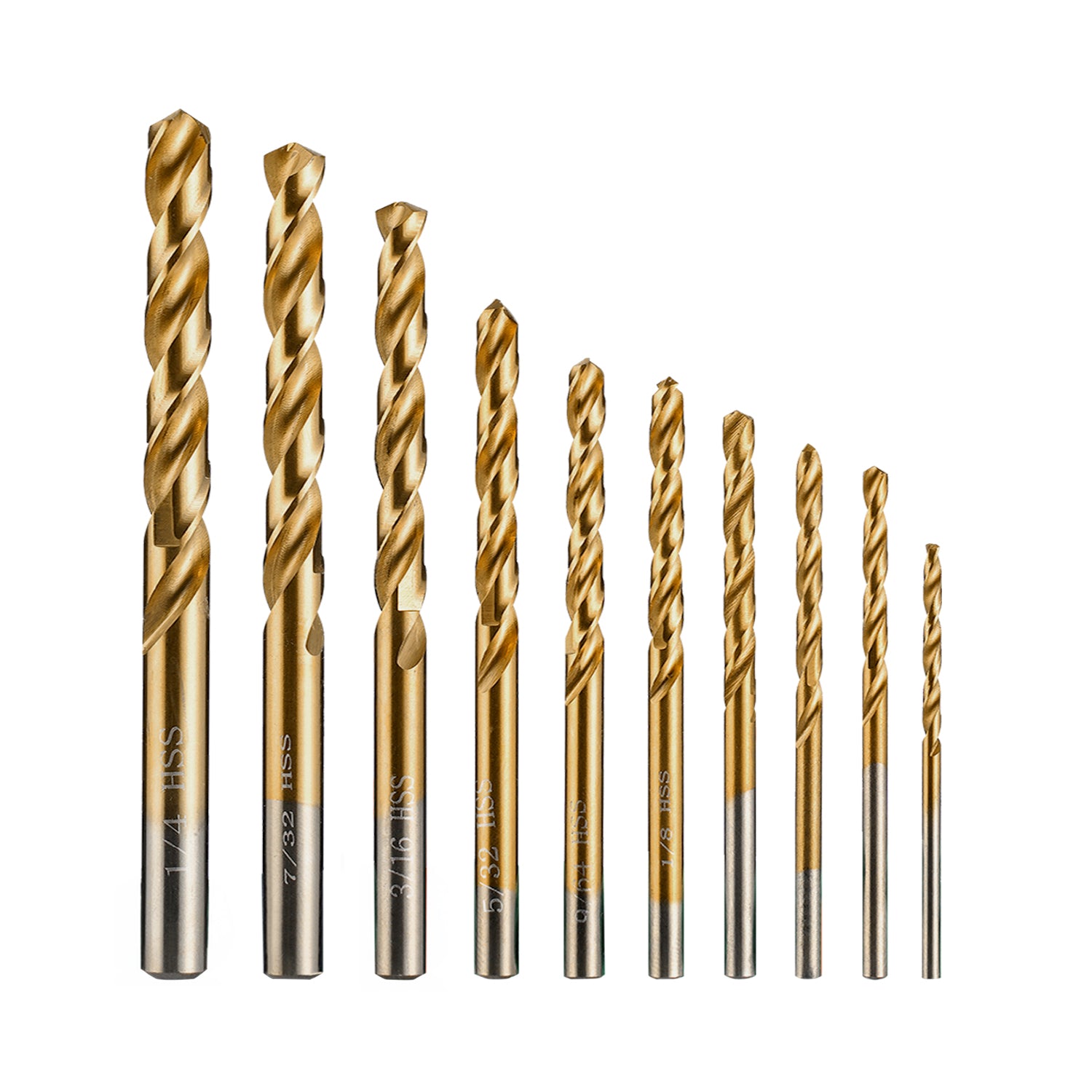 Titanium Drill Bit Set, Premium HSS Drill Bit Set_AT1901-10pcs