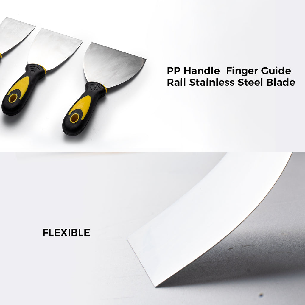 Stainless Steel Spackle Knife Putty Shovel Scraper with Plastic Handle  Scraping Tool for Drywall Wallpaper