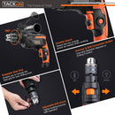 TACKLIFE 145-piece Home Tool Kit 6.5Amp Hammer Drill, for Basic Home Repairing