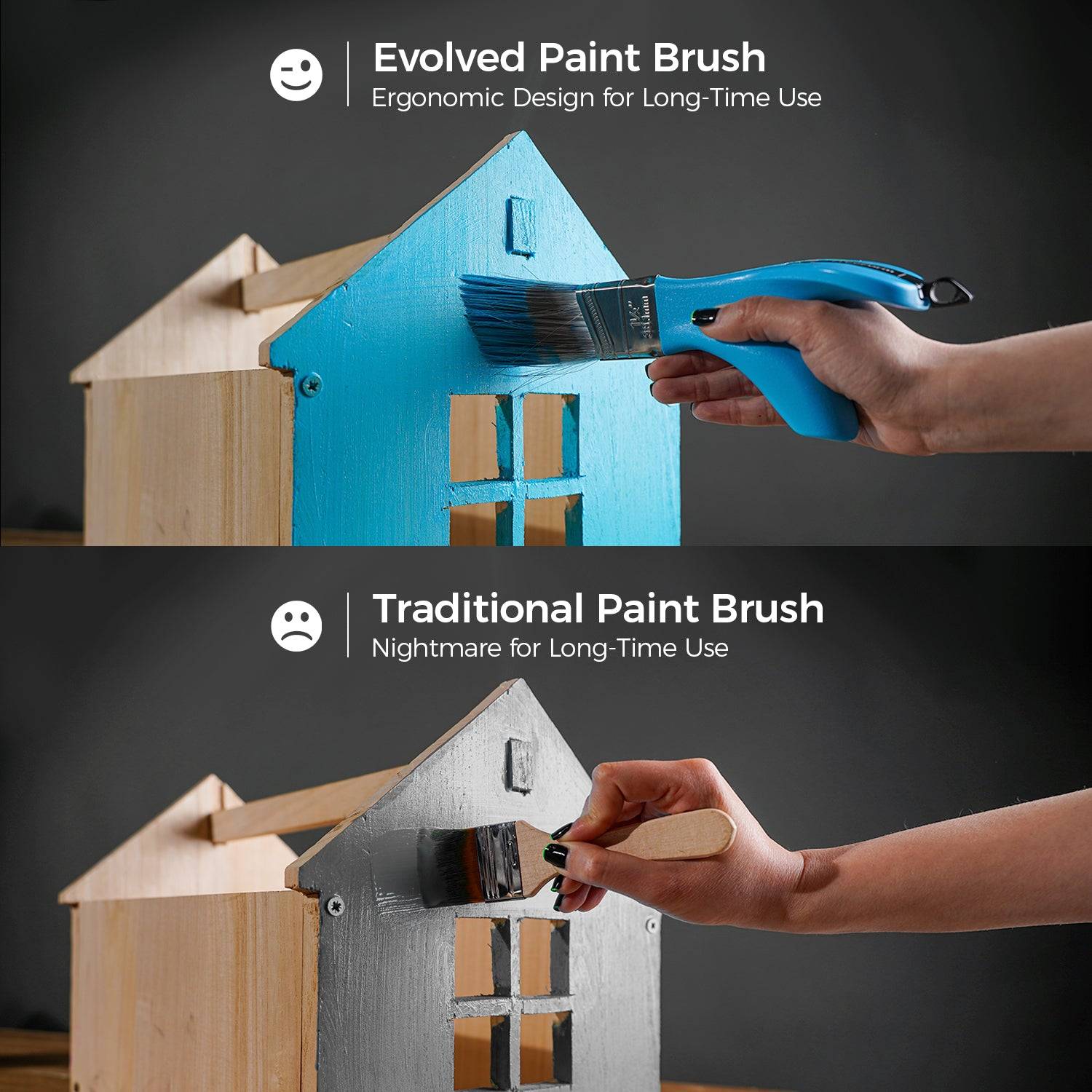 Grip-Free Paintbrush : all-purpose brush for arthritis