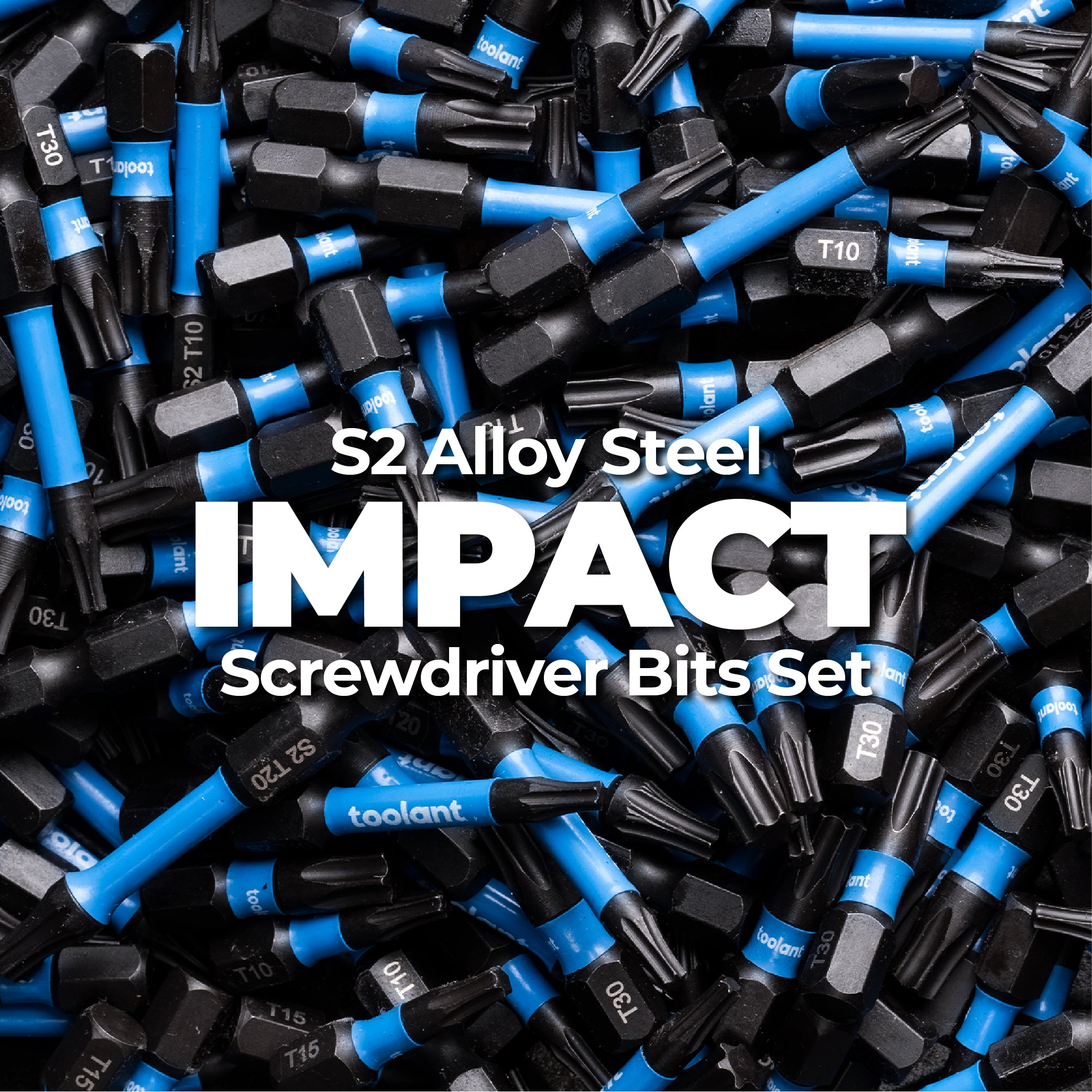 Impact Security Steel Torx Bit Set With Magnetic Bit Holder and Storage Box